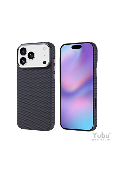 yubu Apple iPhone 17 Pro Max Uyumlu Süper Slim Gizli Magsafe Fiber Karbon Gör...