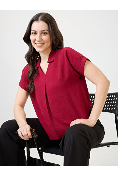 Globus By Styli Women Red Extended Sleeves Top