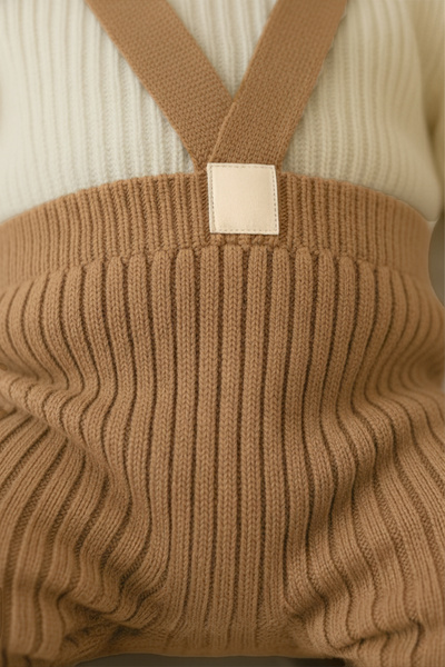 LilJoy Baby Sweater Salopet and Beanie Set – 3-Piece Knitwear Winter Set