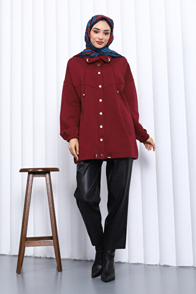 İmajButik Μπουφάν με λεπτομέρεια από κουμπωτά κουμπιά και τσέπες