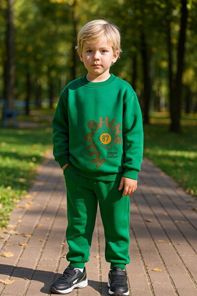 Yalçınoğlu Kids 3 Thread Thick Winter Children's Suit I Special Design Offering Comfort, Style and Quality Together (Ages 4-12)