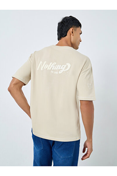 Styli Men Oversized Slogan Print T-Shirt