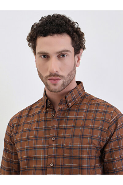 Styli Checked Regular Fit Spread Collar Shirt
