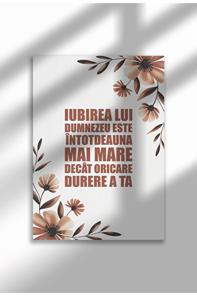 21mxm Religious Canvas Poster in Romanian Language – Unframed Digital Print on Canvas - The Love of God