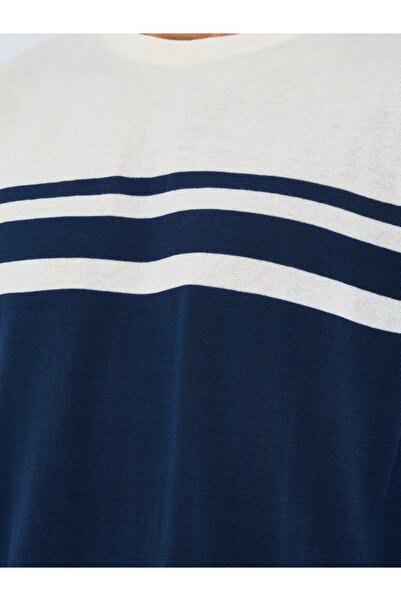 Styli Boxy Fit Flat Knit Striped T-Shirt