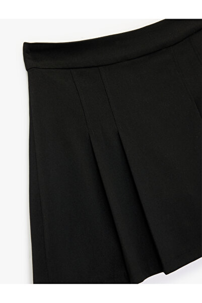 Koton Viscose Blend Pleated Mini Skirt