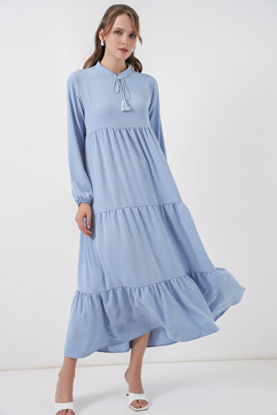 Bigdart Φόρεμα με κορδόνια T1627 - Σκούρο Μπλε