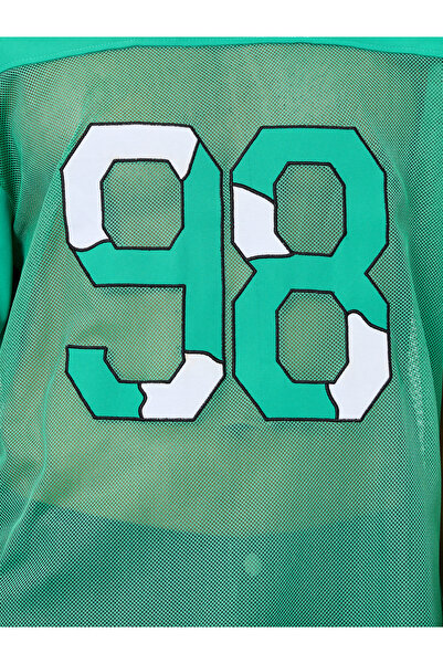 Styli Oversized Cut and Sew Detailing Graphic Printed T-Shirt