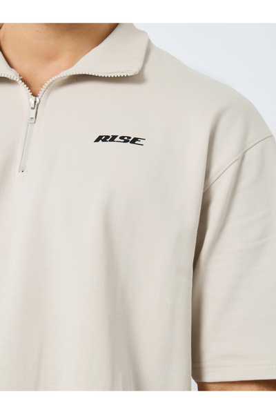 Styli Relaxed Fit Quarter Zip Sweatshirt