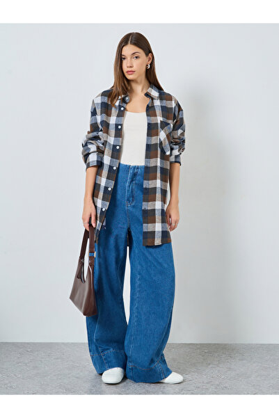 Styli Women Checked Long Sleeve Shirt