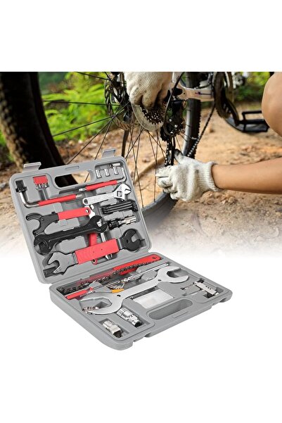 zola Bicycle repair tool kit, 44 pieces, plastic and steel, 33x26 cm, grey