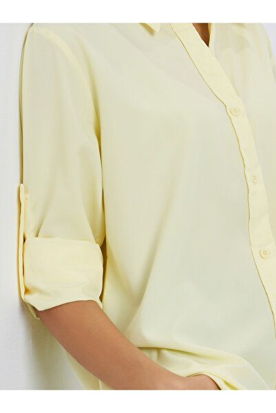 Styli Yellow Button-Down Oversized Shirt