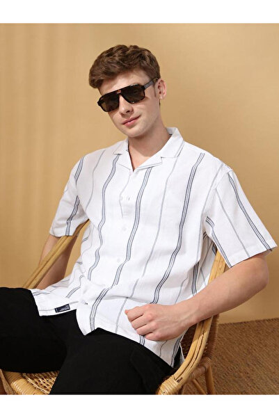 Dennis Lingo By Styli Men Striped Relaxed Fit Casual Shirt
