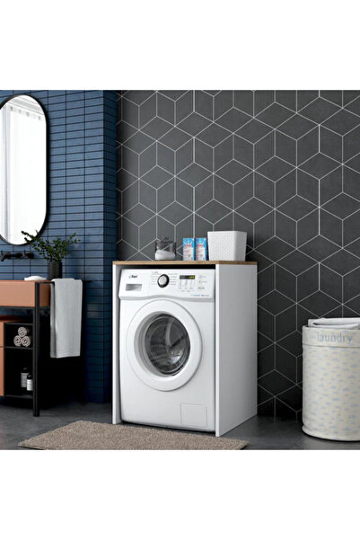 Artenova Washing machine cover, white-oak, 91.8x65x60cm