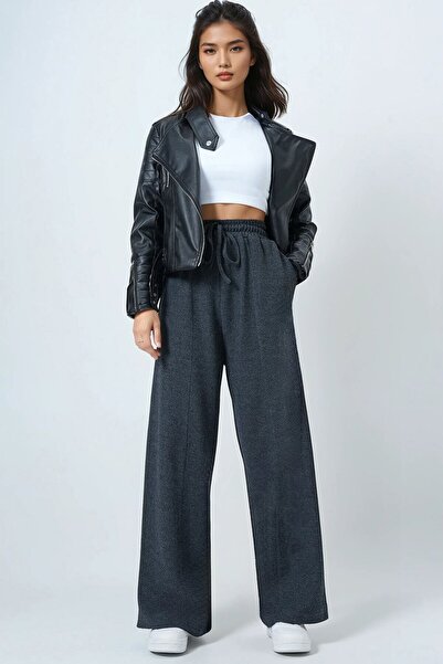 VAGGON High Waist Washable Gradient Thick Pants with Elastic Waistband