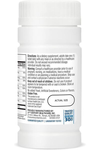 21st Century One Daily Men's Health | Multivitamin Multimineral Supplement | 100 Tablets