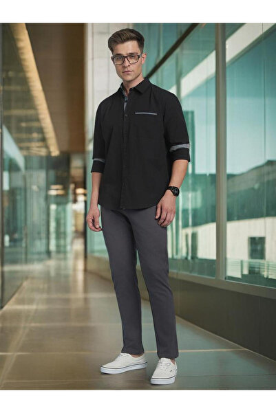 Dennis Lingo By Styli Men Classic Regular Fit Casual Shirt