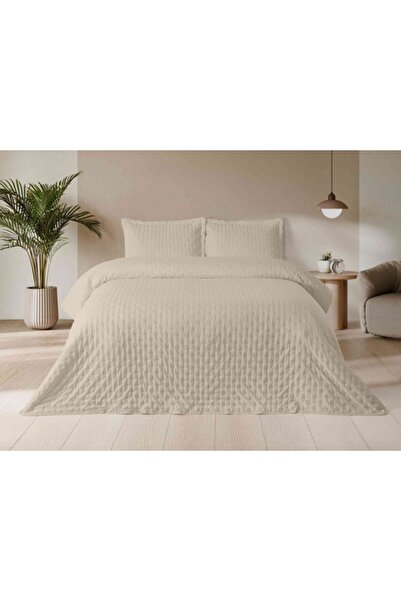 Özdilek (Nev) Bedspread. Ultrasonic Rıtm Beige Double Size