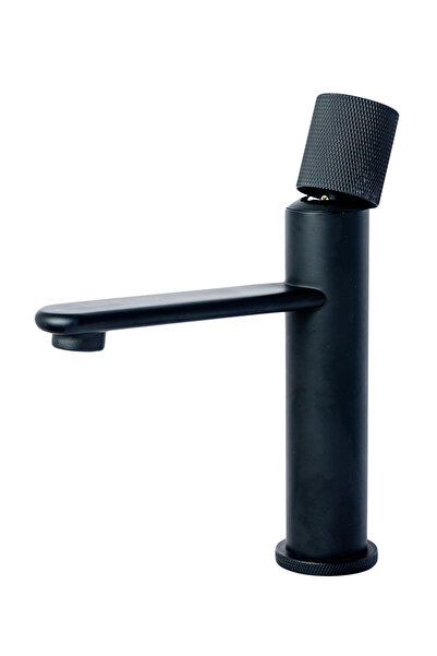 Trendy's Baterie lavoar, TRENDY S,design cilindric,negru mat