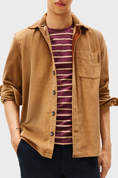 Tommy Hilfiger Pamuklu Relaxed Fit Uzun Kollu Kadife Gömlek Erkek GÖMLEK MW0M...