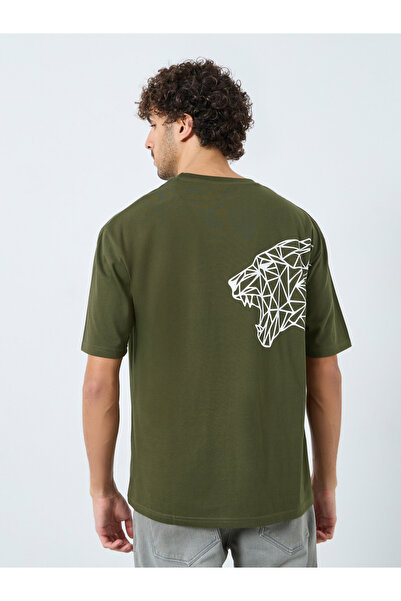 Styli Back Tiger Print Oversized T-Shirt