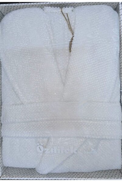 Özdilek Colored(Avm) White Shawl Bathrobe (L)