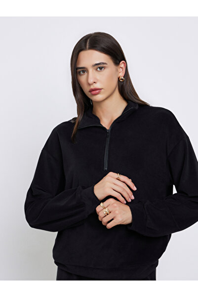 Styli Black Fleece Sweatshirt and Joggers Co-Ords