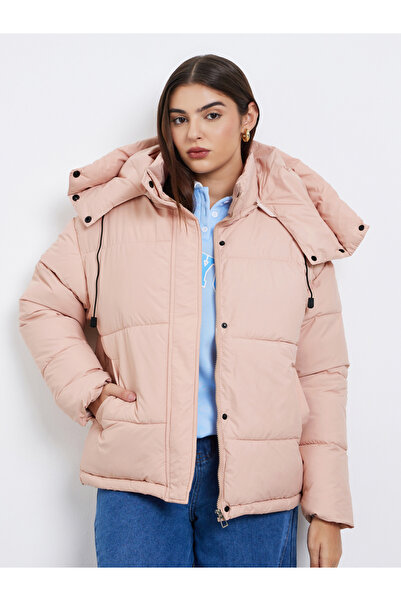 Styli Women Pink Regular Fit Regular Length Padded Jacket