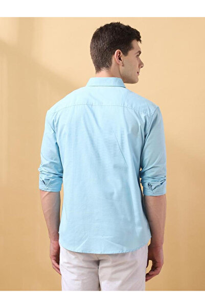 Dennis Lingo By Styli Men Relaxed Fit Solid Cotton Casual Shirt