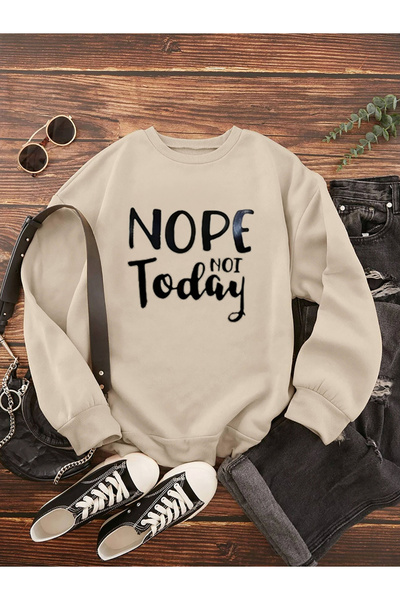 Take Two By Styli Slogan Text Print Round Neck Sweatshirt