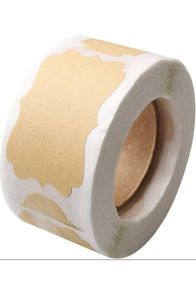 zola Set of 300 self-adhesive labels, multifunctional, brown paper, 3 x 5 cm