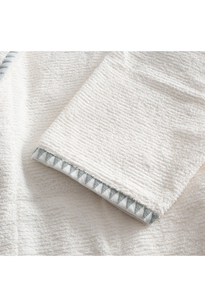 Green Black Ανδρικό μπουρνούζι Tria 100% βαμβάκι ζακάρ κρέμα-μέντα