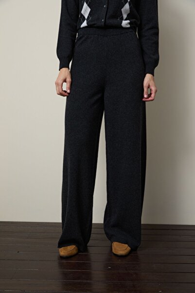 Serianno Kaşmir ve Yün Karışımlı Yüksek Bel Pantolon