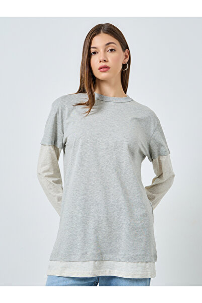 Styli Women Long Sleeve Twofer Style T-Shirt