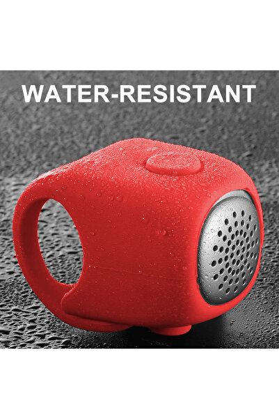 zola Electric bicycle bell,scooter,3 sound modes,waterproof,120 db,plastic and rubber,3x3x3 cm,red