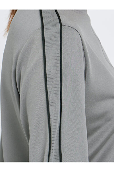 Styli Dual Stripe Textured Insert Long Sleeves Top