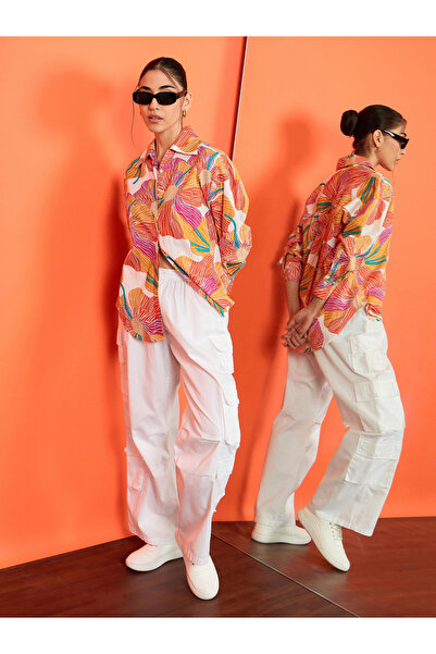 Uptownie By Styli Floral Print Long Sleeve Shirt