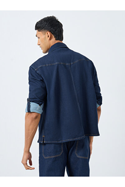 Styli Men Boxy Fit Denim Shirt