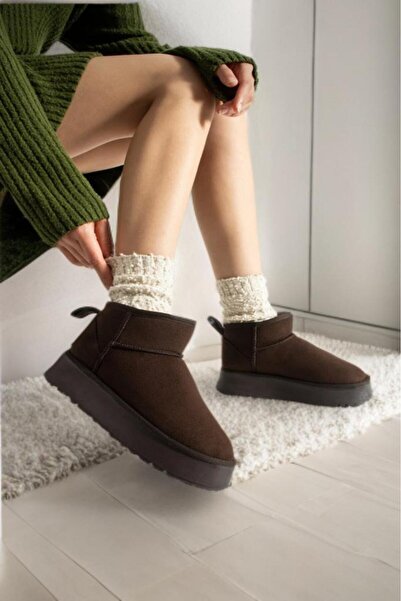 SWORD Suede Inside Fur Thick Sole Ankle Short Women's Boots & Booties
