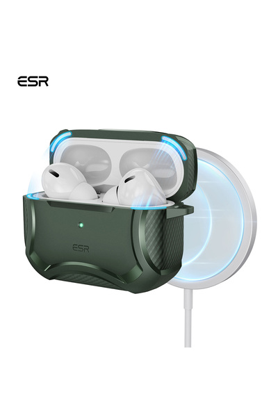 ESR AirPods Pro / Pro 2 Kılıf - Cyber Armor Tough HaloLock MagSafe Kılıf