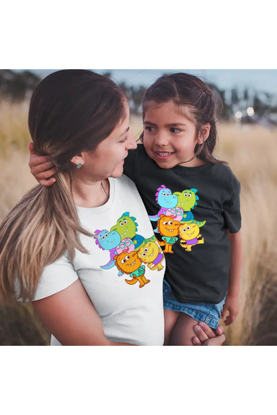 OEM Women's T-shirt Tim Rex The Whole Family Space Dinosaurs Cosmos