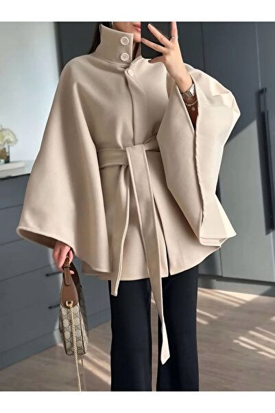 DİMA Belted Cashmere Poncho
