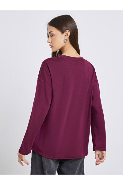 Styli Solid Round Neck Oversize T-Shirt
