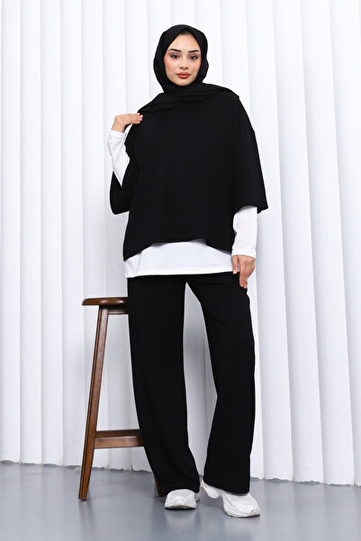 İmajButik Black T-Shirt, Underwear, and Pants Three-Piece Combination Set