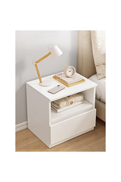 KEKE Home Bedside Storage Cabinet With Drawer And Shelf