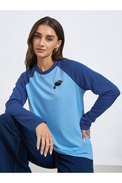 Styli Color Block Raglan Sleeve T-Shirt