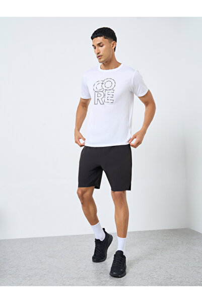 Styli Regular Fit Core Athleisure T-Shirt with Chest Print