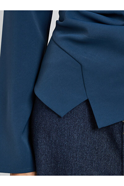 Styli Blue Long Sleeve Blouse