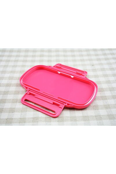 zola Lunch storage box, plastic, 740 ml, with 2 compartments and spoon included, red
