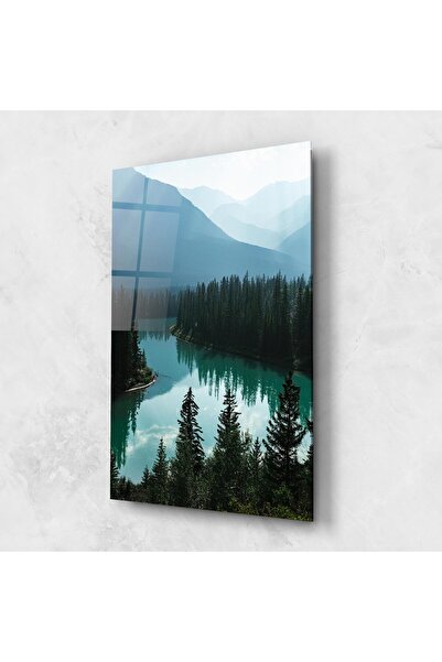 Arthub Glass Painting, Bedroom and Living Room, Mountains, Crystal Lake